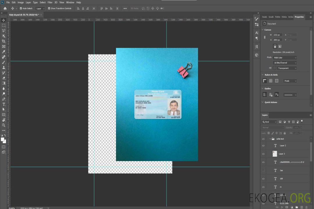 Australie Nouvelle-Galles du Sud carte photo photolook FRONT template